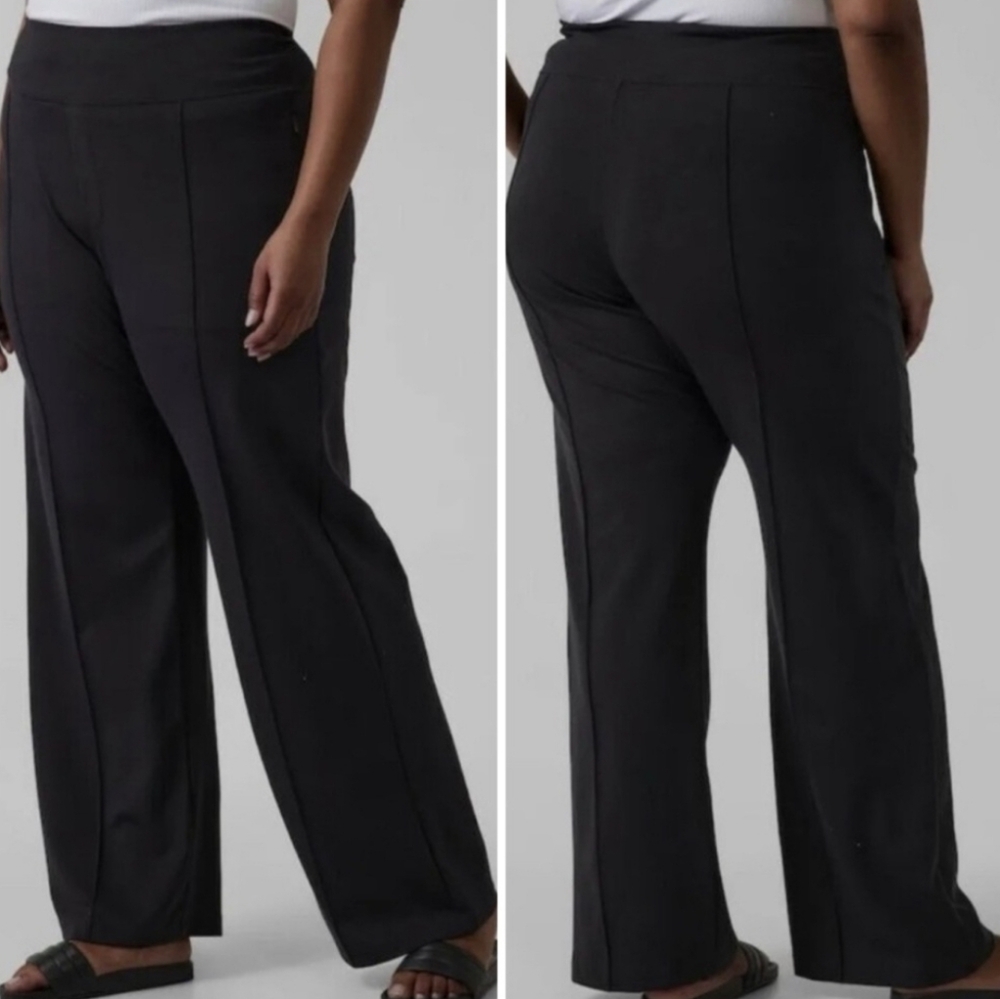 Athleta Eastbound Wide Leg Pant Black Sz22